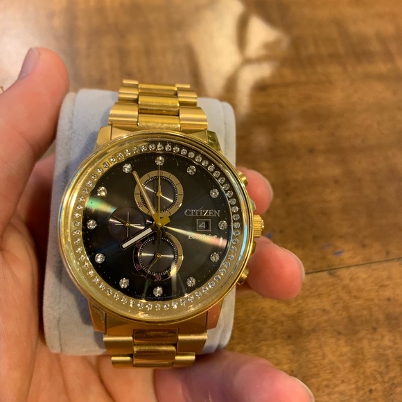 Watch gold with crystals - Picture 1 of 2